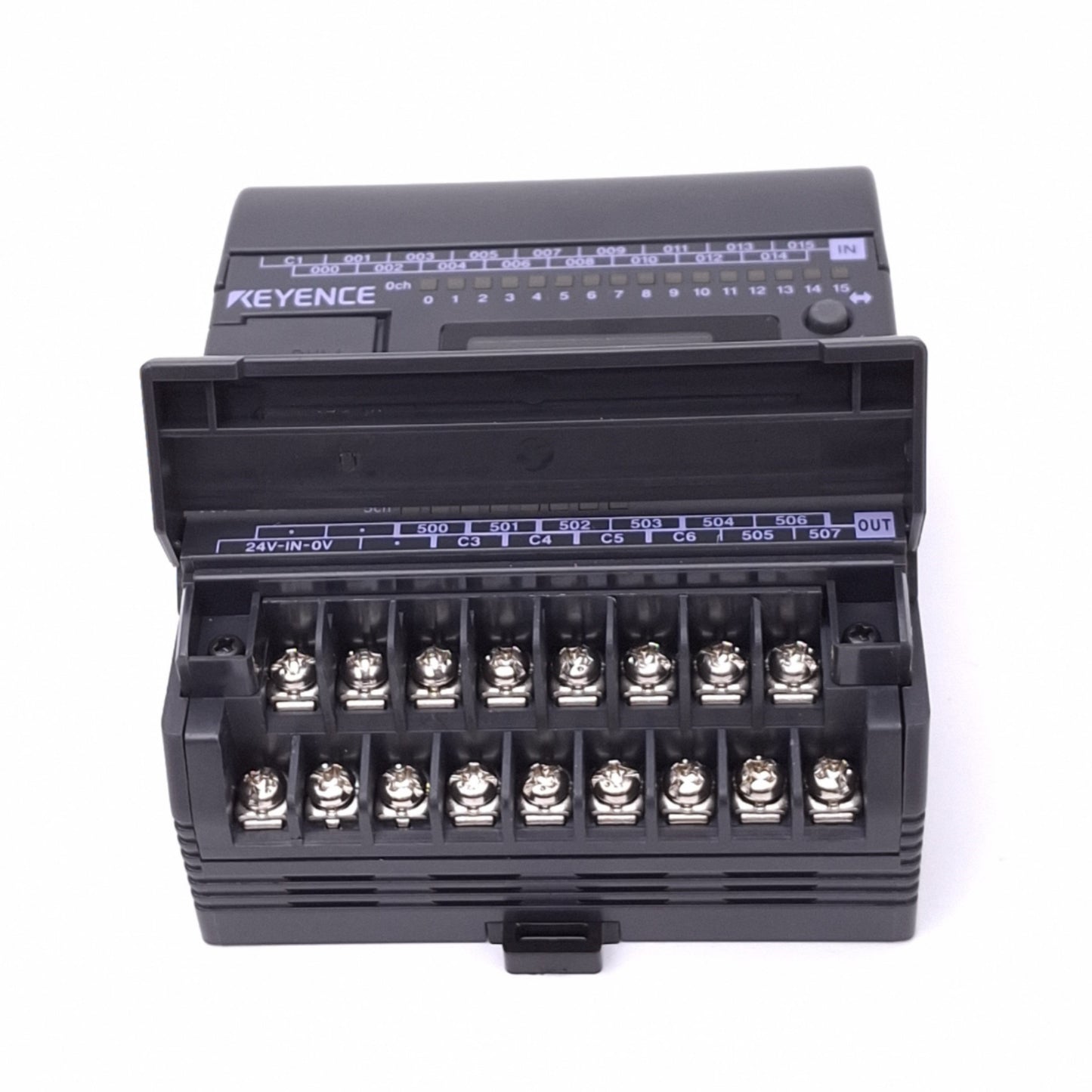 Used Keyence KV-24DR Visual KV PLC Base Unit, 16-Input 8-Output, 24VDC, DIN Rail