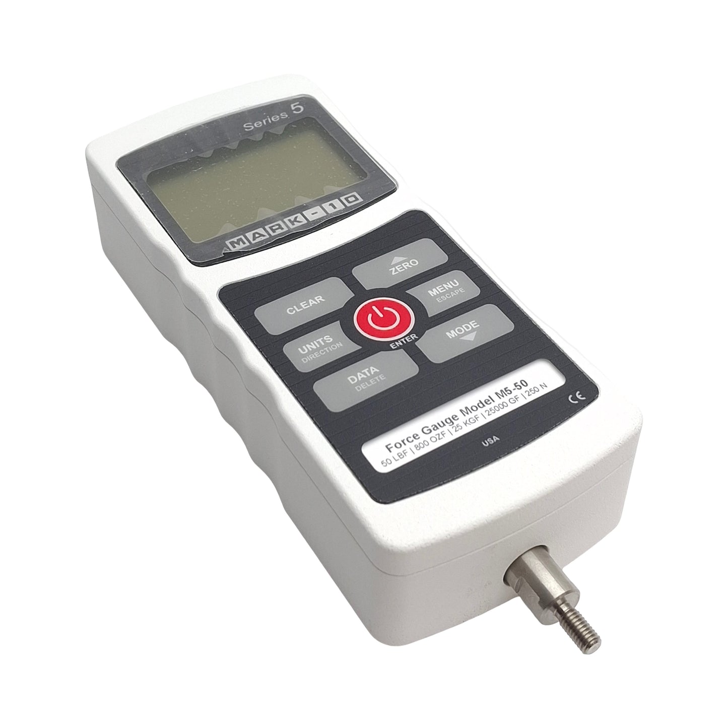 Used Mark-10 M5-50 Digital Force Gauge +/- 0.1% FS Accuracy, 50lbf/250N Capacity