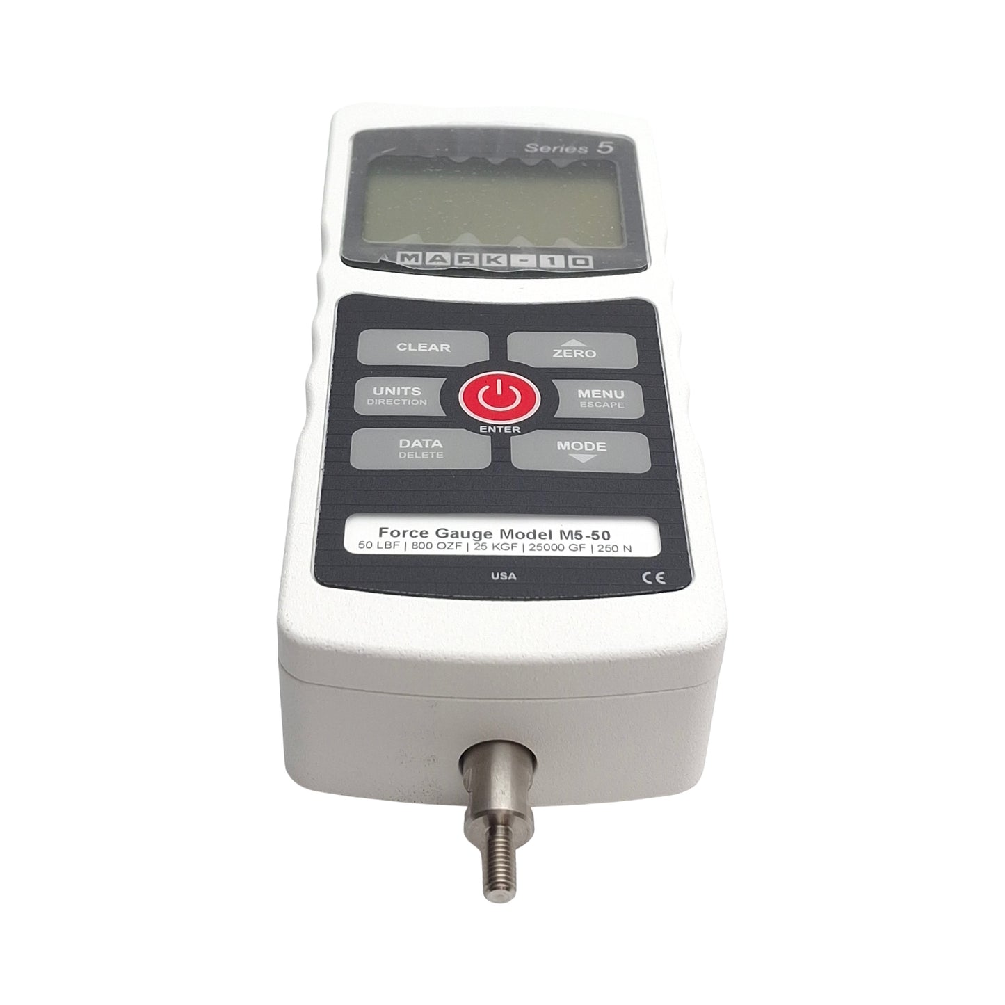 Used Mark-10 M5-50 Digital Force Gauge +/- 0.1% FS Accuracy, 50lbf/250N Capacity