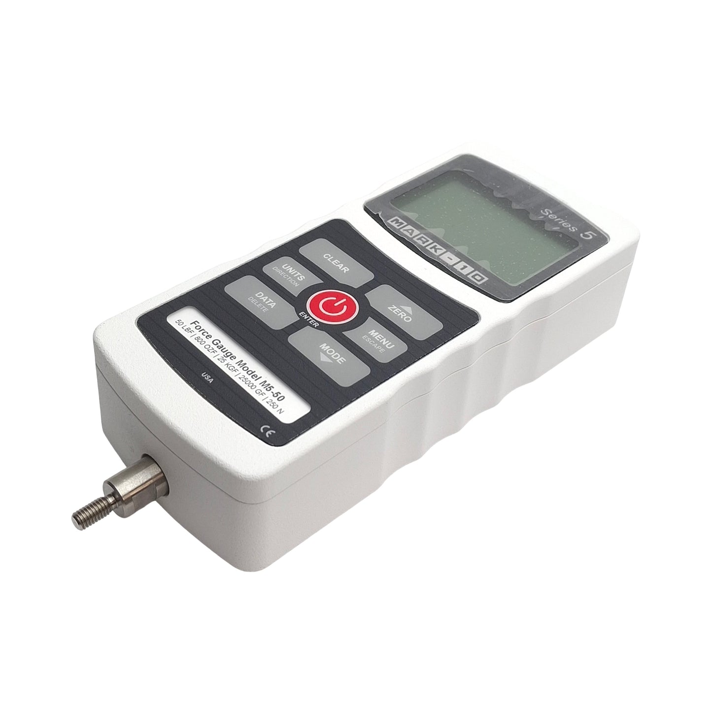 Used Mark-10 M5-50 Digital Force Gauge +/- 0.1% FS Accuracy, 50lbf/250N Capacity