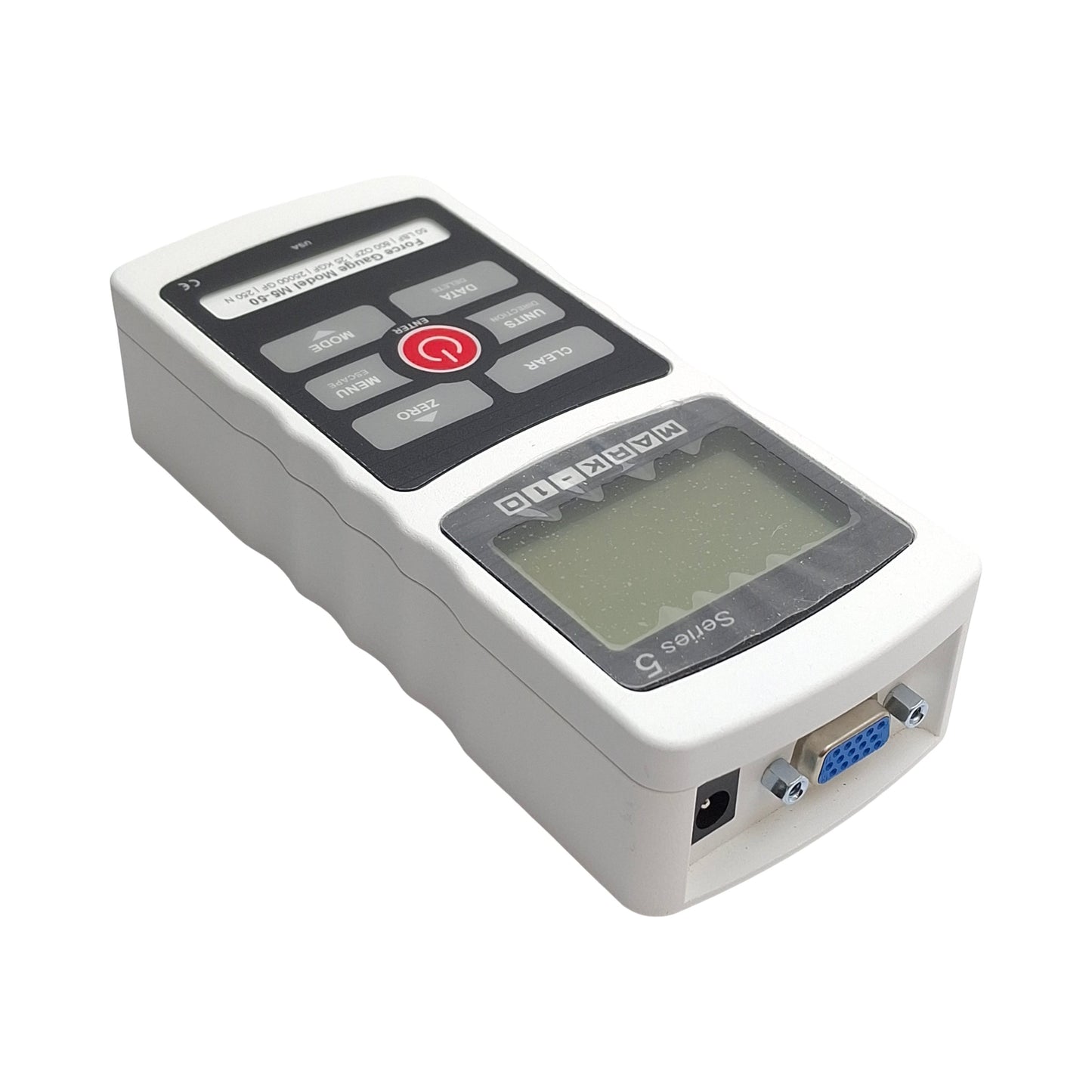 Used Mark-10 M5-50 Digital Force Gauge +/- 0.1% FS Accuracy, 50lbf/250N Capacity