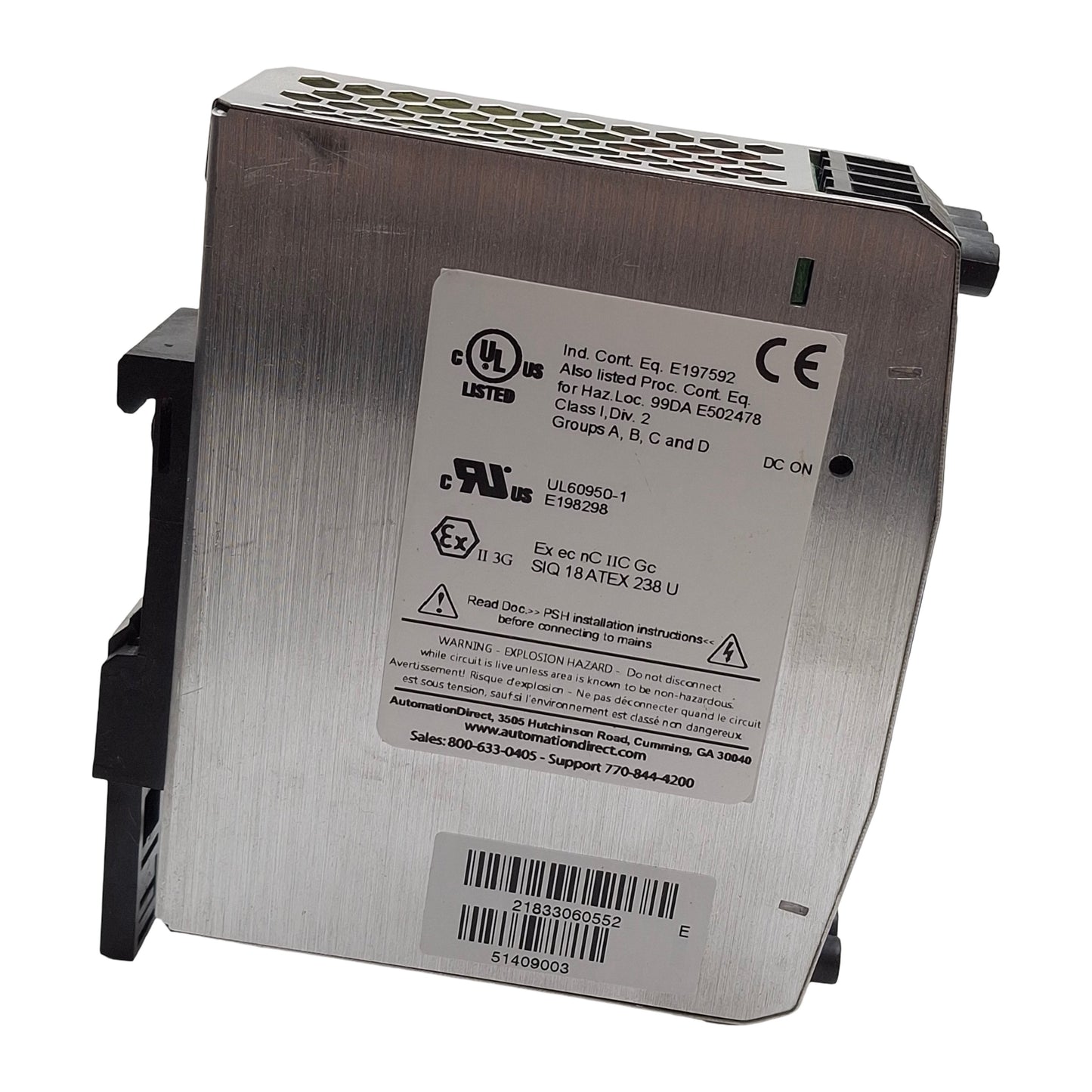 Used Rhino PSH-12-080 Switching Power Supply, 120-240VAC Input, 12VDC Output, 80W