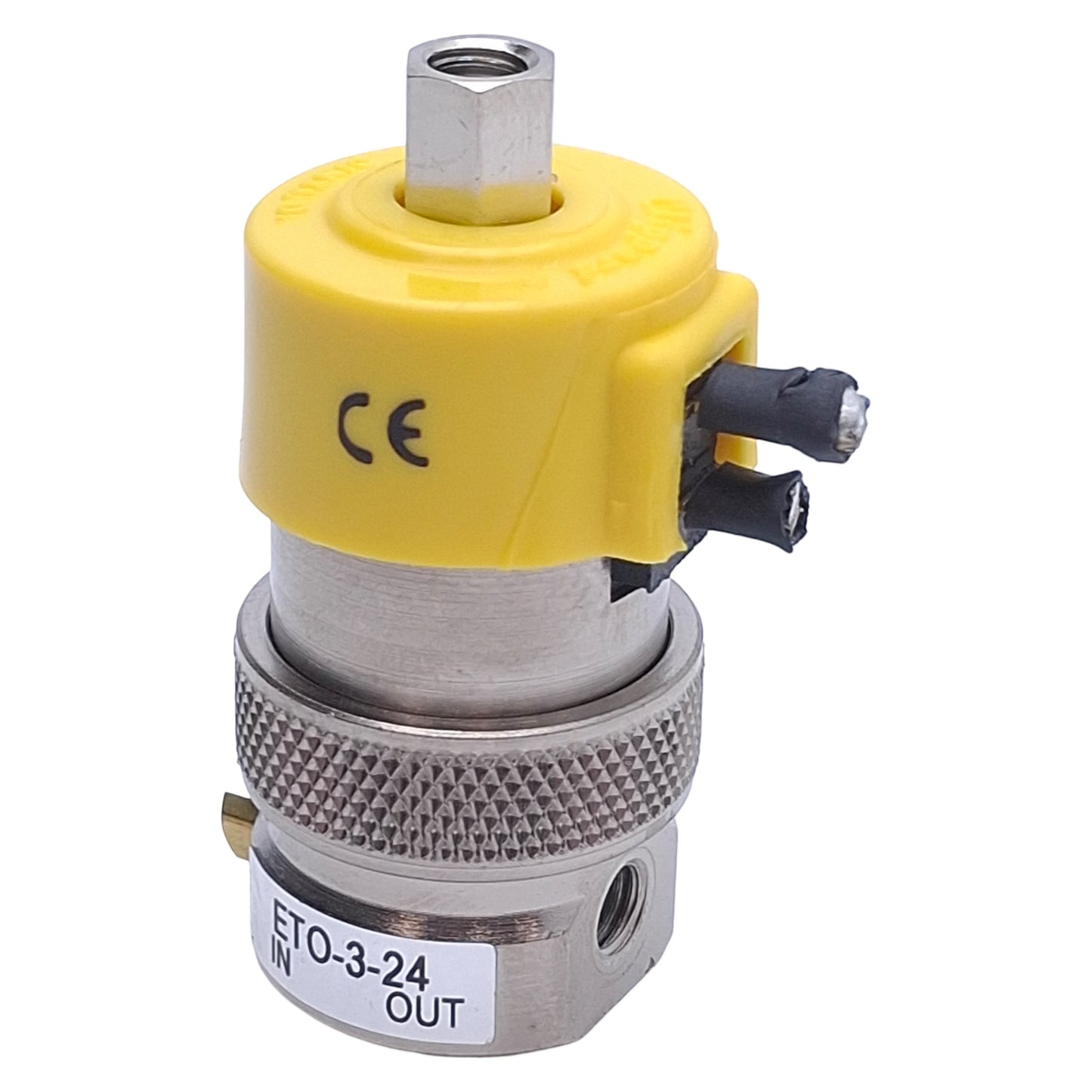 Used Clippard ETO-3-24 Solenoid Valve 3-Way, 105psi Max, M5 Port, 24VDC Coil