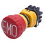 Used Idec XW1E-BV401M-RH-EMO E-Stop Push Button, Twist-Release, 1NC,1.5A 250VAC