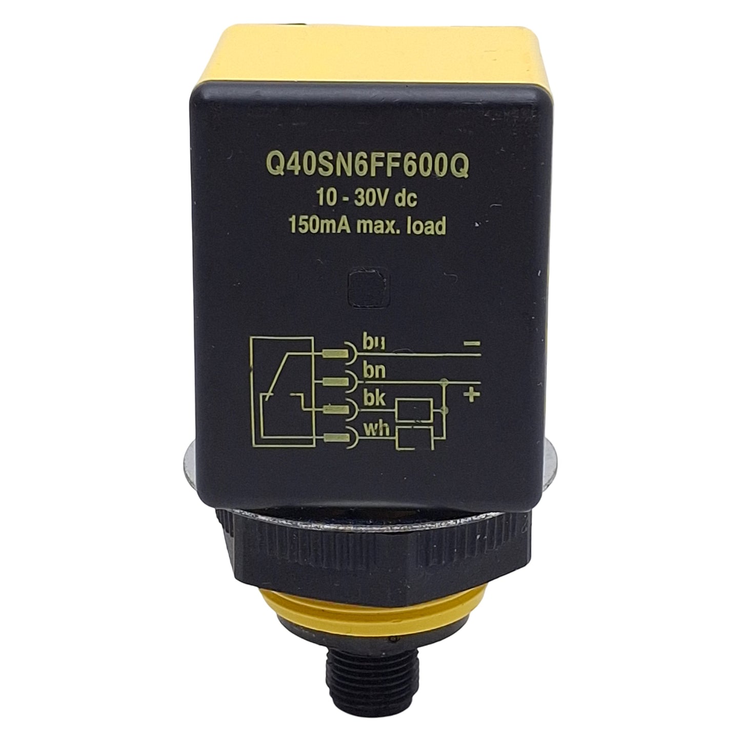 Used Banner Q40SN6FF600Q Harsh Environment Sensor, NPN, 600mm Range, 30VDC, 4-Pin M12
