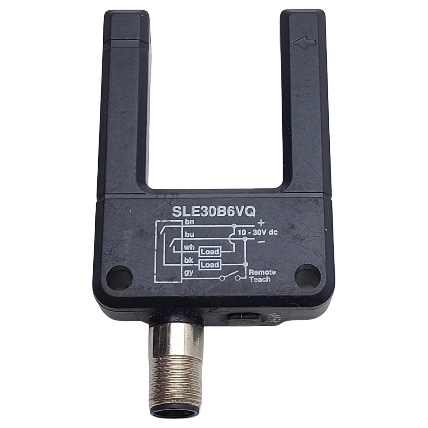 Used Banner SLE30B6VQ Programmable Slot Sensor, NPN/PNP, 30mm W, 10-30VDC, 5-Pin M12
