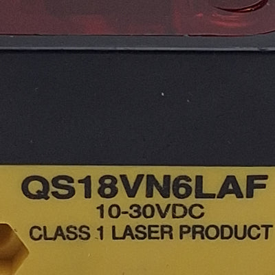 Used Banner QS18VN6LAF Photoelectronic Sensor NPN, 150mm Range, 10-30VDC, 4-Wire Lead
