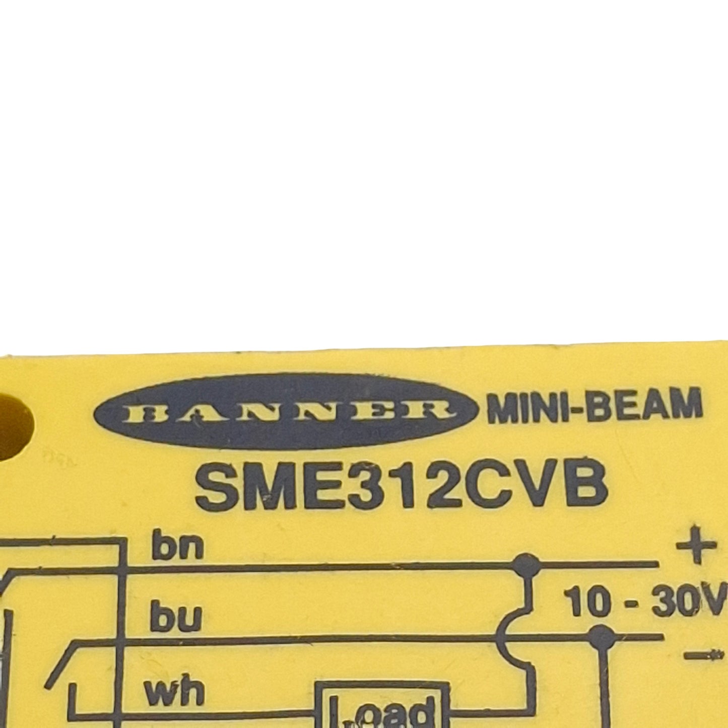 Used Banner SME312CVB Photoelectronic Sensor, NPN/PNP, 16mm Range, 30VDC, 5-Wire Lead