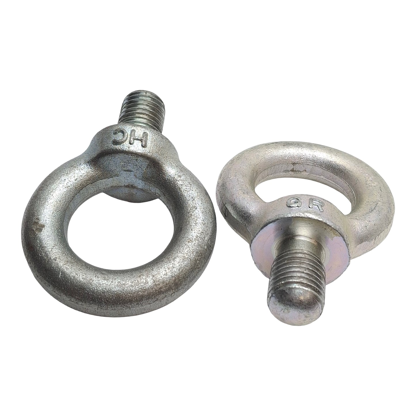 Used Lot of 2 Lifting Eye Bolt For Hanging, 0.95Ton, ø50mm Eye, M24 Threaded Stud
