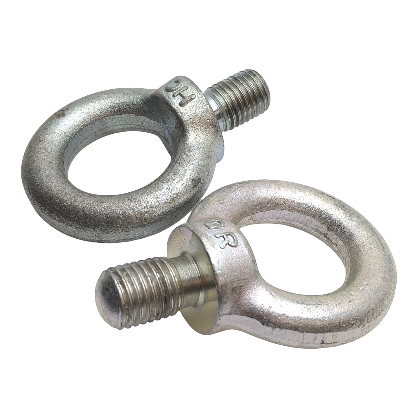 Used Lot of 2 Lifting Eye Bolt For Hanging, 0.95Ton, ø50mm Eye, M24 Threaded Stud