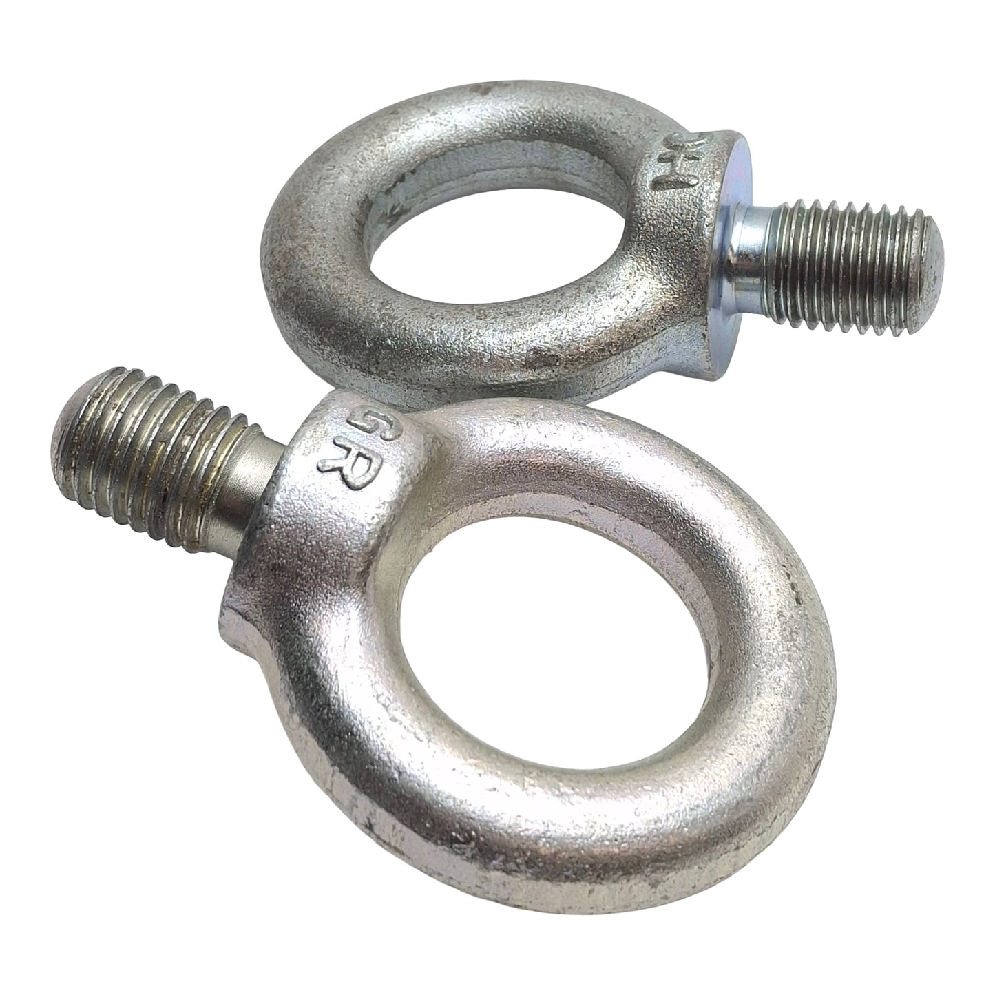 Used Lot of 2 Lifting Eye Bolt For Hanging, 0.95Ton, ø50mm Eye, M24 Threaded Stud