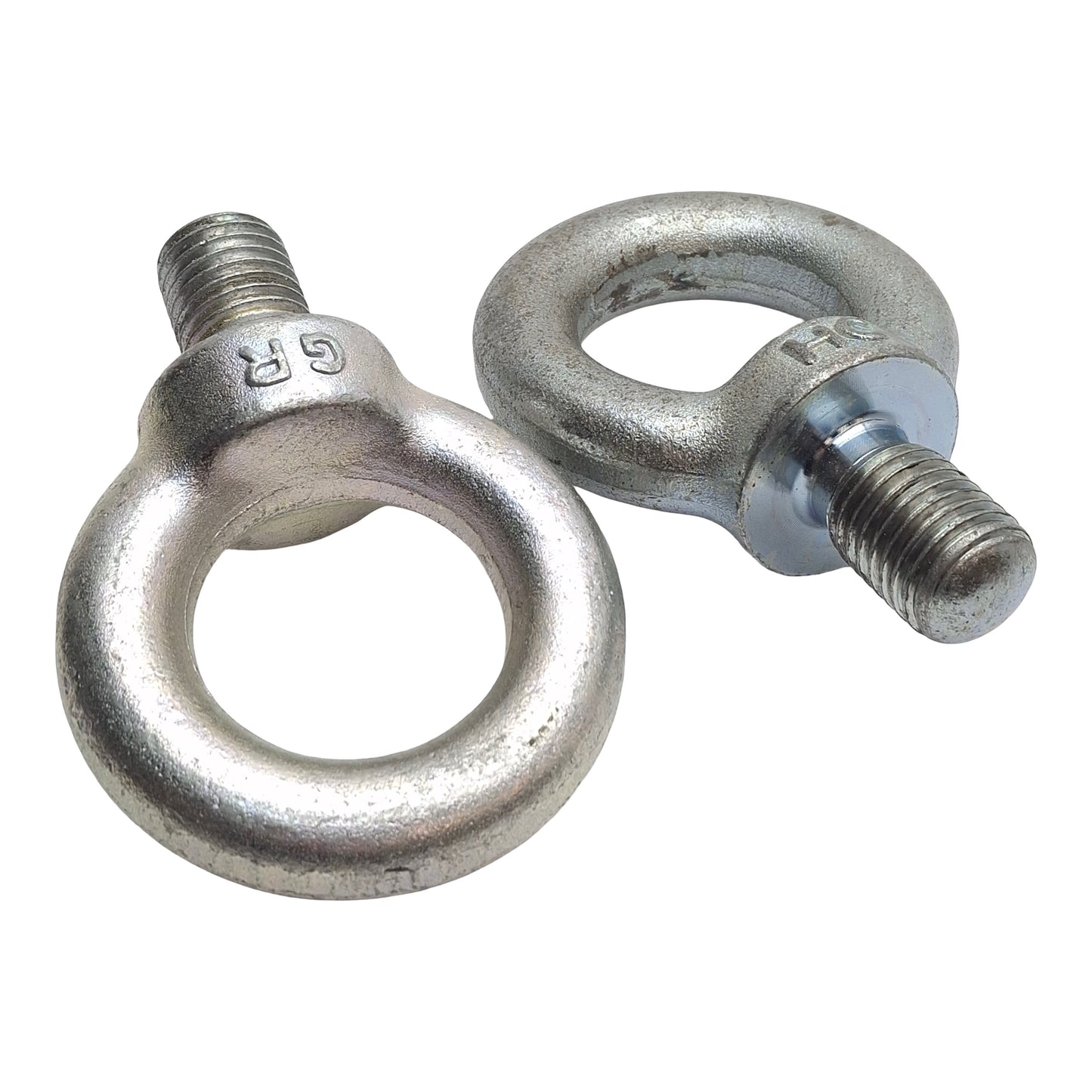Used Lot of 2 Lifting Eye Bolt For Hanging, 0.95Ton, ø50mm Eye, M24 Threaded Stud