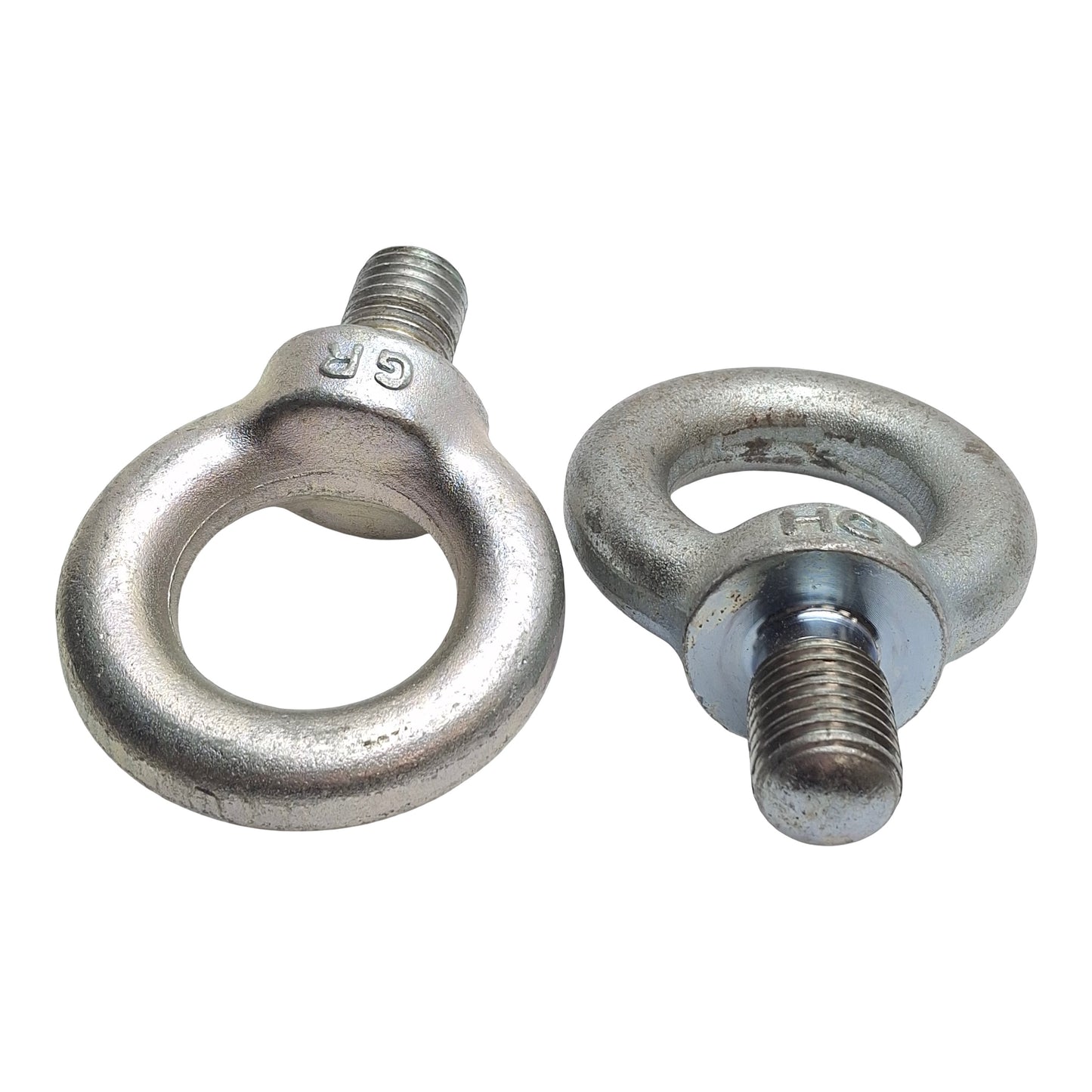 Used Lot of 2 Lifting Eye Bolt For Hanging, 0.95Ton, ø50mm Eye, M24 Threaded Stud