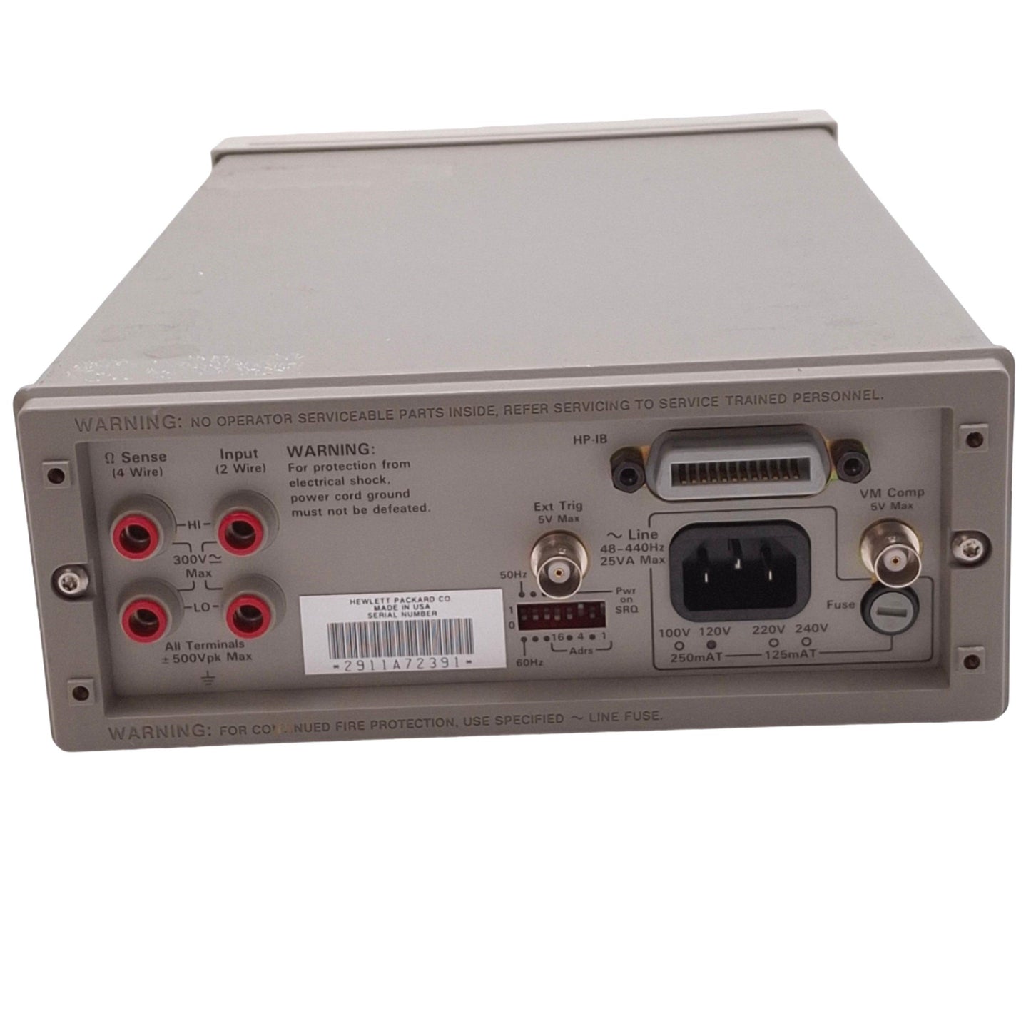 Used HP 3478A Multimeter, 5.5-Digit, 300V 3A Max, 120VAC, HP-IB GPIB Programmable