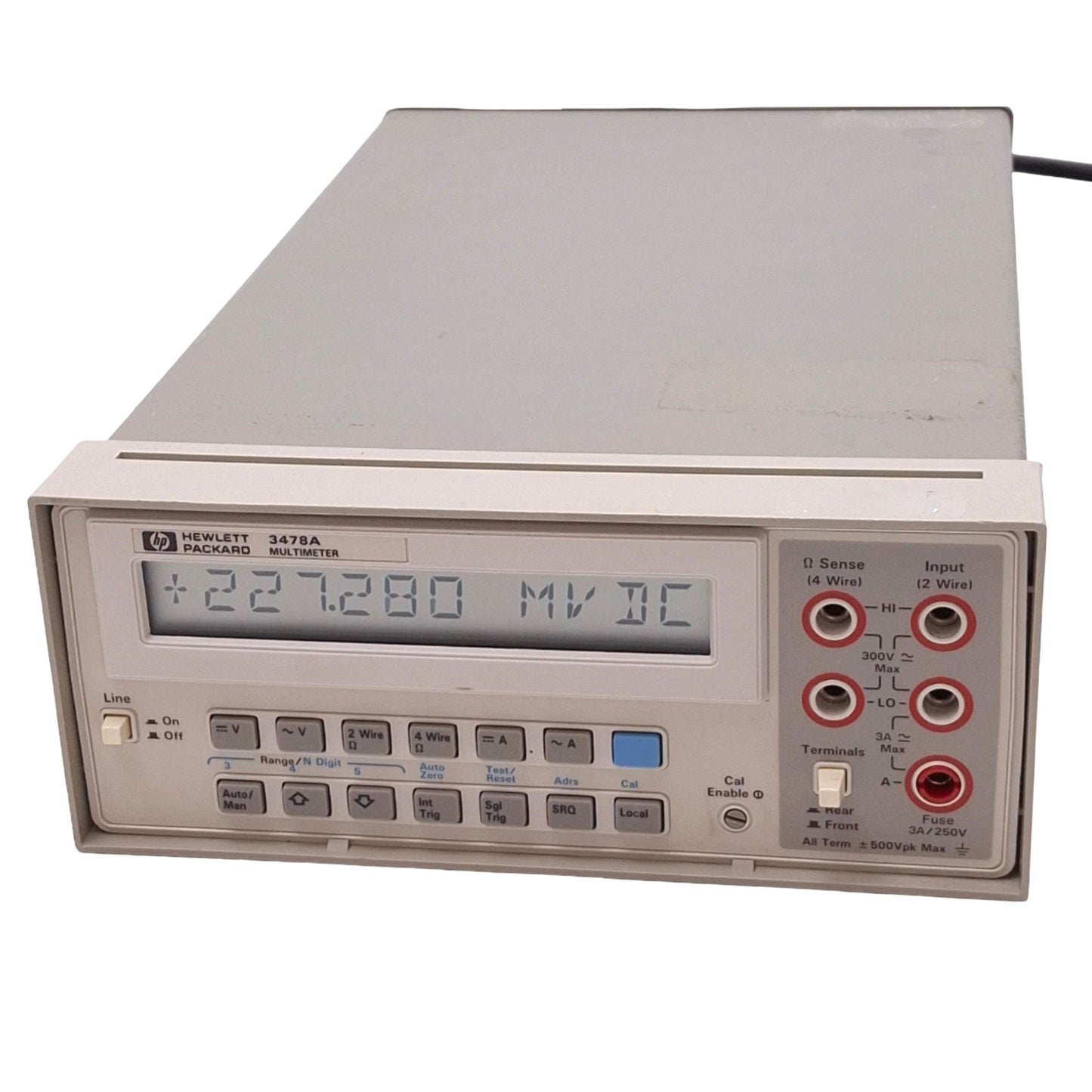 Used HP 3478A Multimeter, 5.5-Digit, 300V 3A Max, 120VAC, HP-IB GPIB Programmable