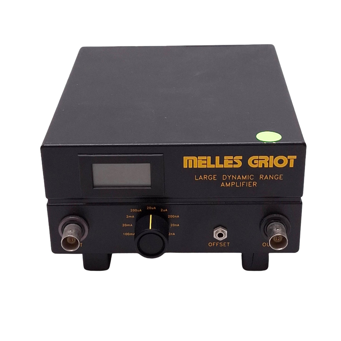 Used Melles Griot 13AMP003 Large Dynamic Range Amplifier, 2nA-100mA, 12-18VAC
