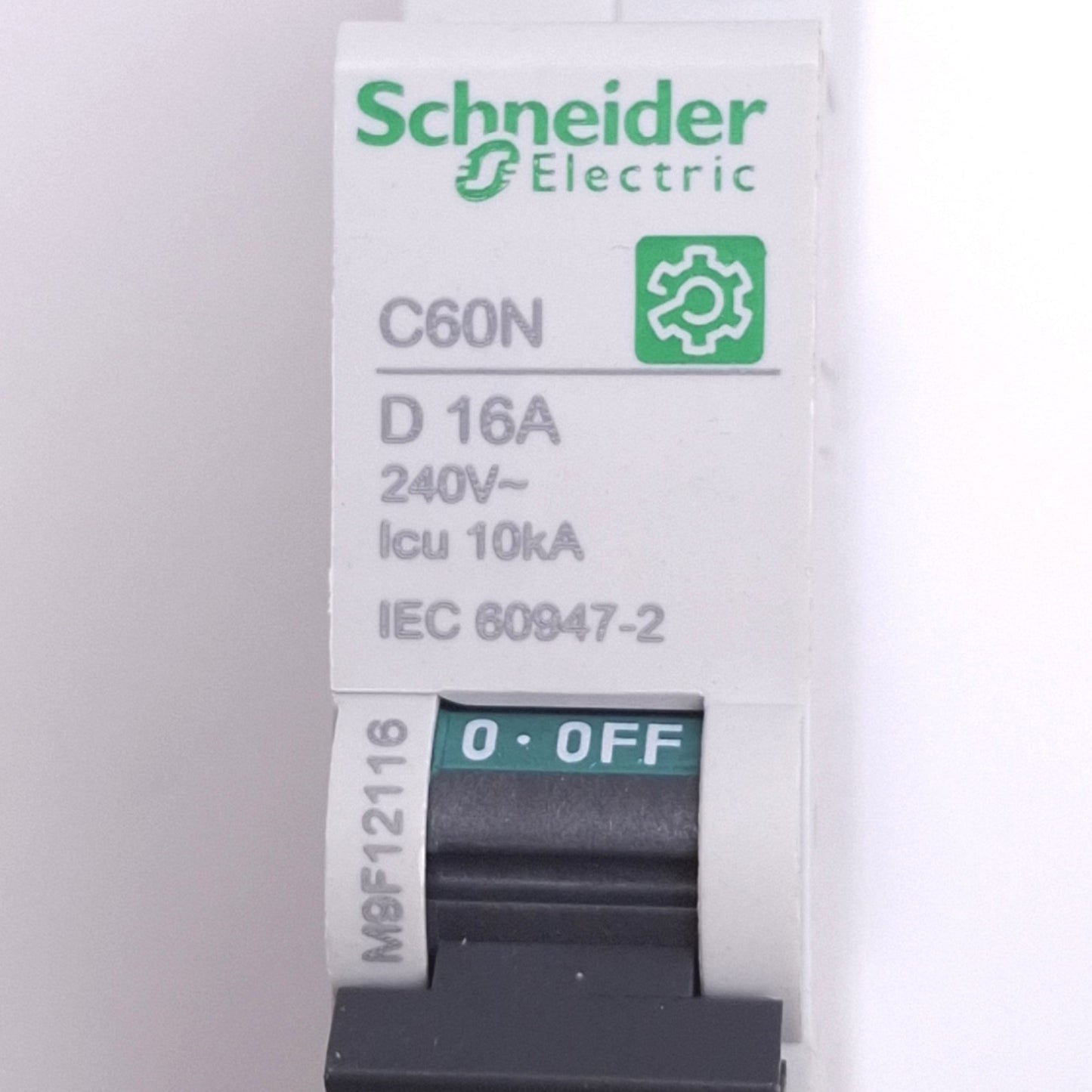 New Schneider Electric M9F12116 Circuit Breaker, 1-Pole 16A, 240VAC Max, DIN Rail