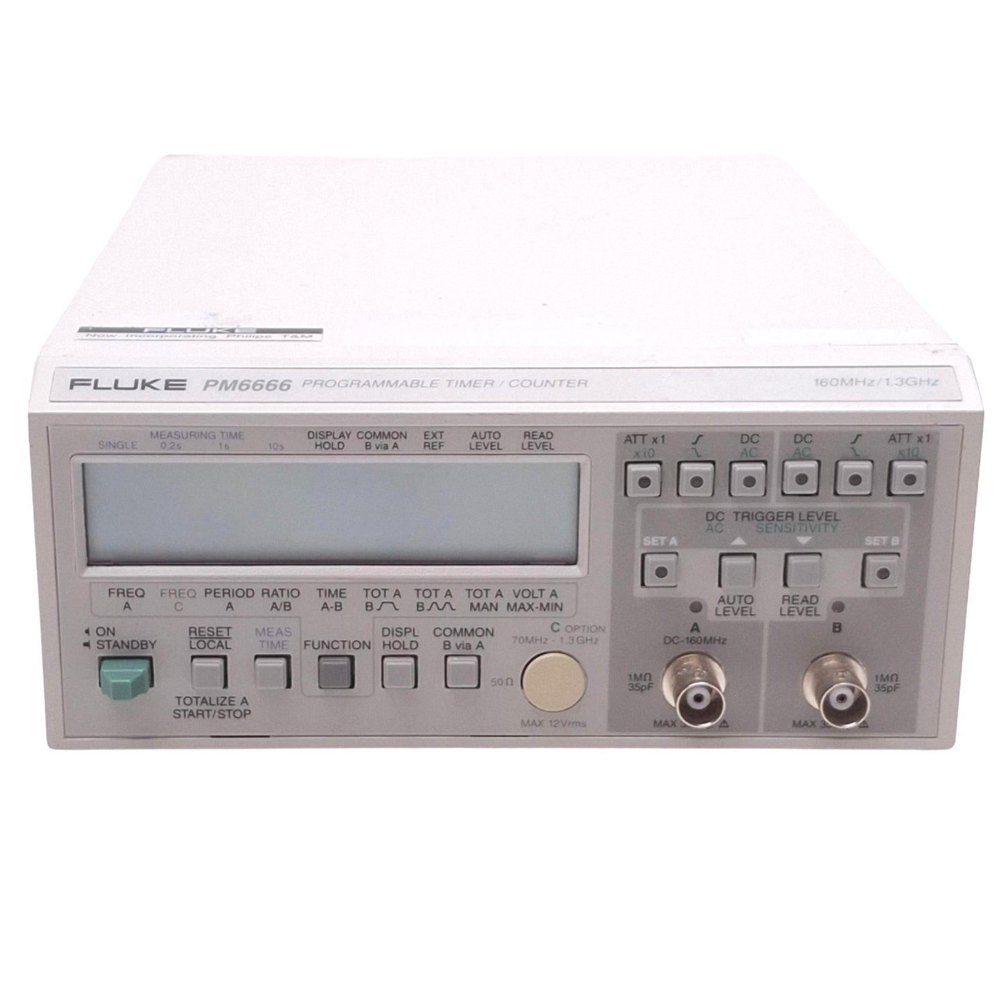 Used Fluke PM6666 Programmable Timer/Counter, 160MHz/1.3GHz, 7-Digit, +-5V, GPIB