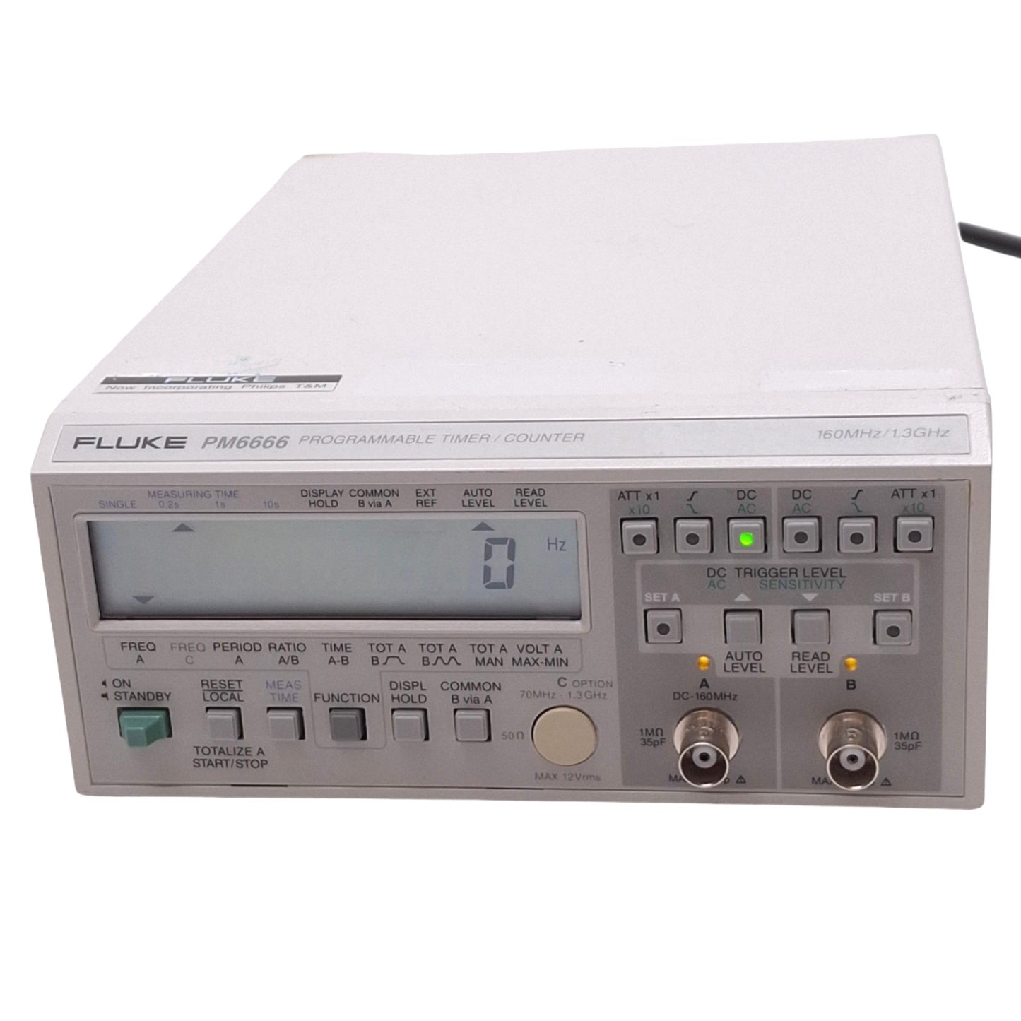 Used Fluke PM6666 Programmable Timer/Counter, 160MHz/1.3GHz, 7-Digit, +-5V, GPIB