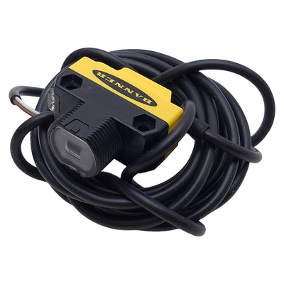 Used Banner QS186LE212 Photoelectric Sensor, 15m Range, 10-30VDC, 3-Wire Lead, 2m