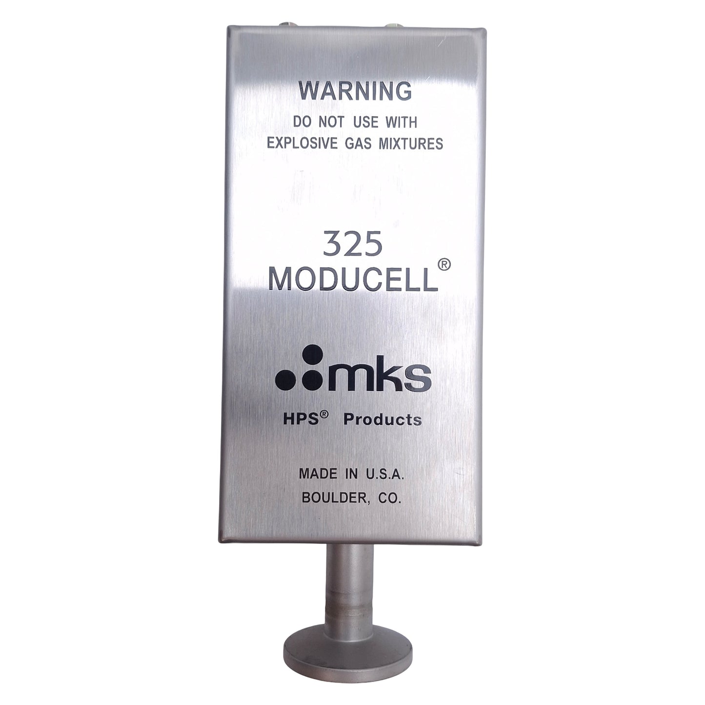 Used MKS 103250010 Moducell 325 Pirani Vacuum Sensor, 15VDC 0.175A, 9-Pin D-Sub
