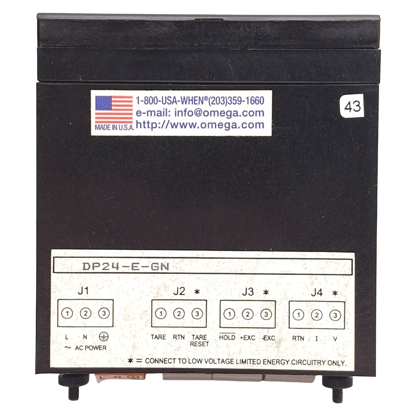 Used Omega DP24-E-GN Digital Panel Meter, 4-Digit Greed LED, 1/8 DIN, 115VAC *Mount*