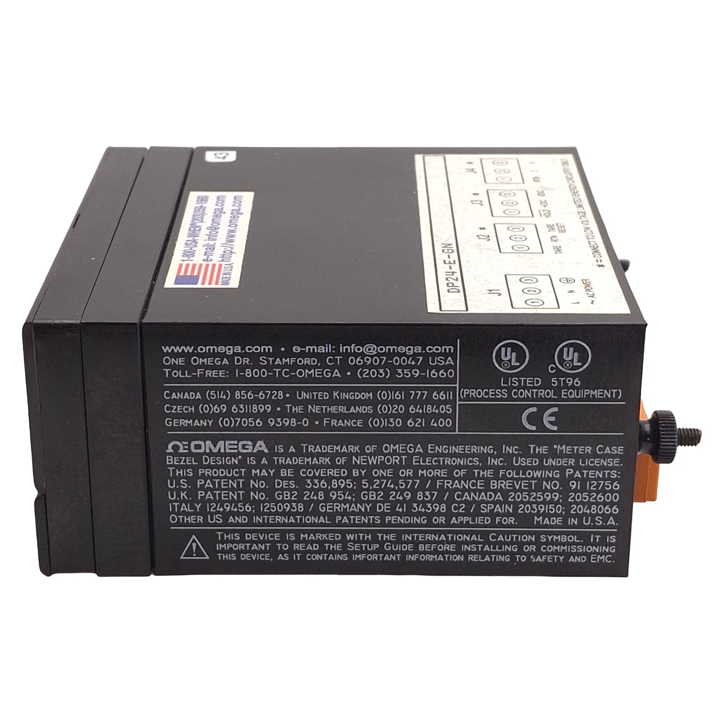 Used Omega DP24-E-GN Digital Panel Meter, 4-Digit Greed LED, 1/8 DIN, 115VAC *Mount*