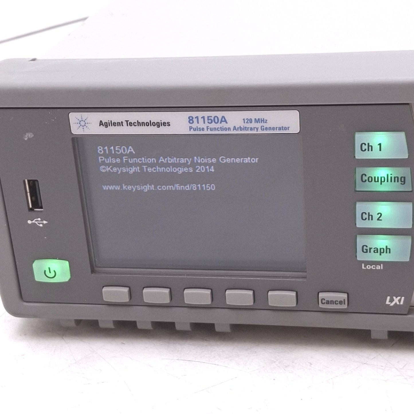 Used Agilent 81150A Pulse Function Arbitrary Generator 120MHz, 2-Channel, 100-240VAC