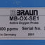 Used Mbraun MB-OX-SE1 Oxygen Analyzer Probe 0-1000ppmv, 800-1200mbar, 24VDC, ø26mm