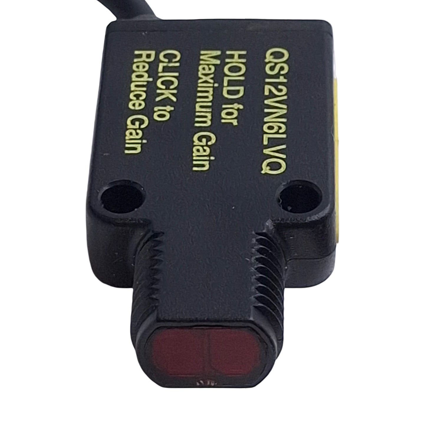 Used Banner QS12VN6LVQ Photoelectric Sensor, NPN, 2m Range, 10-30VDC, 4-Pin M8, 6in