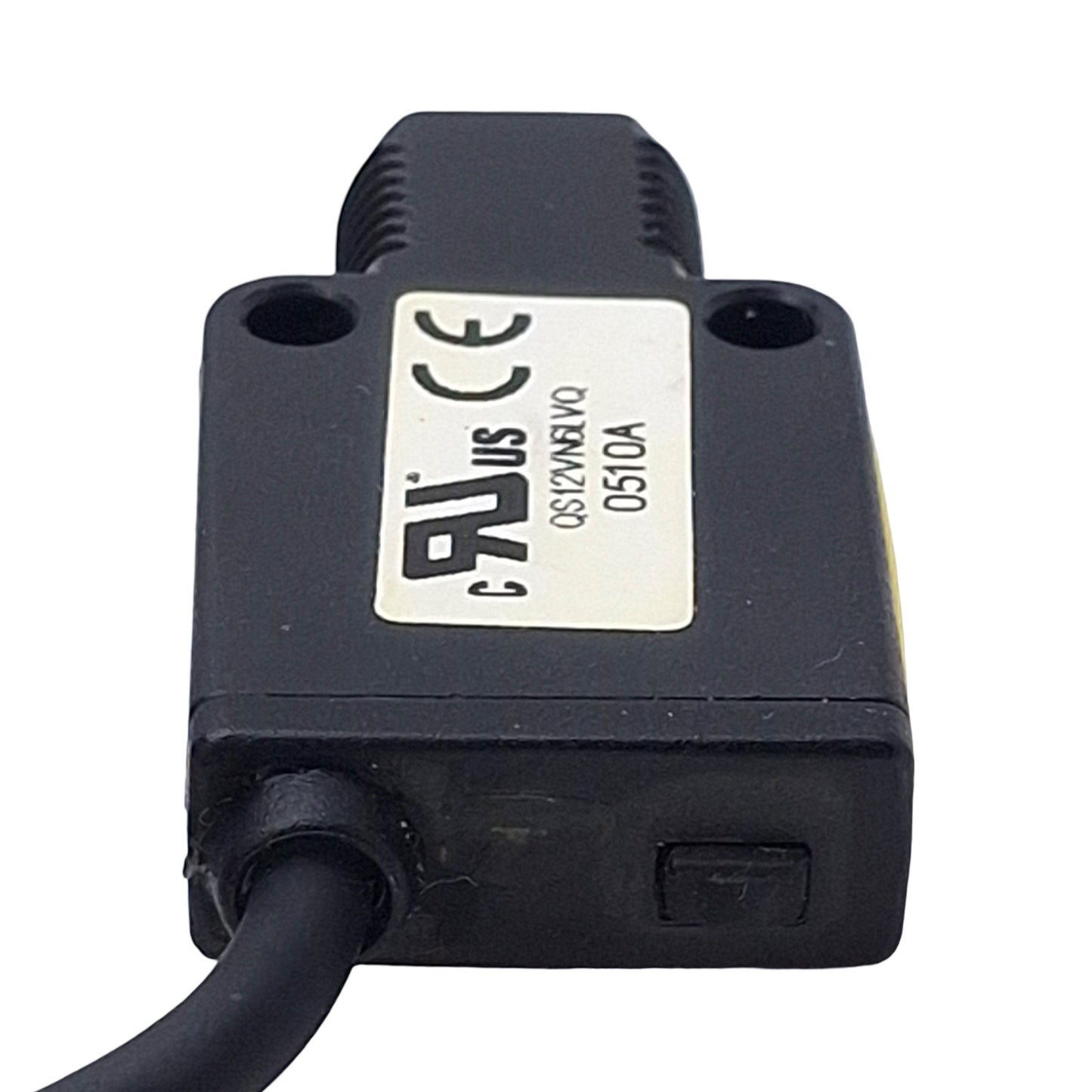 Used Banner QS12VN6LVQ Photoelectric Sensor, NPN, 2m Range, 10-30VDC, 4-Pin M8, 6in