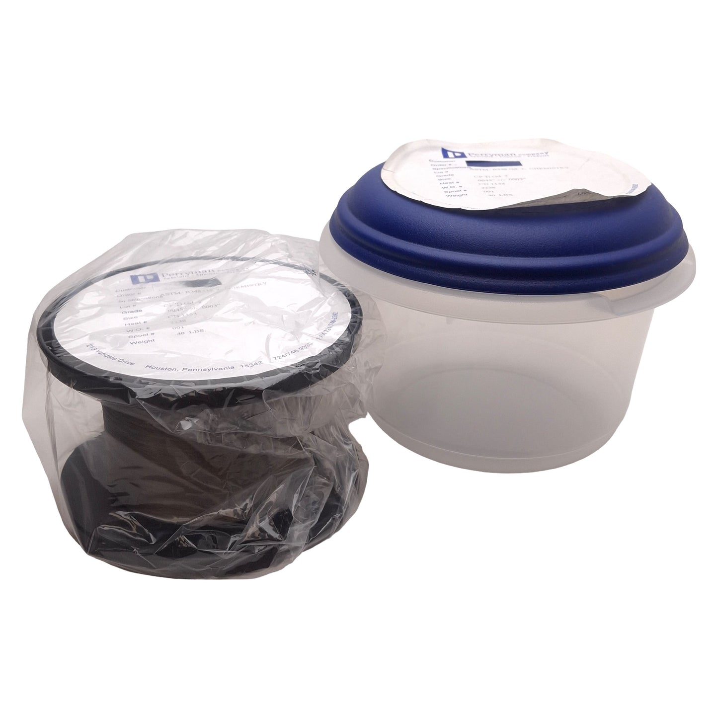 New Perryman ASTM B348 Commercially Pure Grade 2 Titanium Wire, ø0.0045in, 0.40lbs