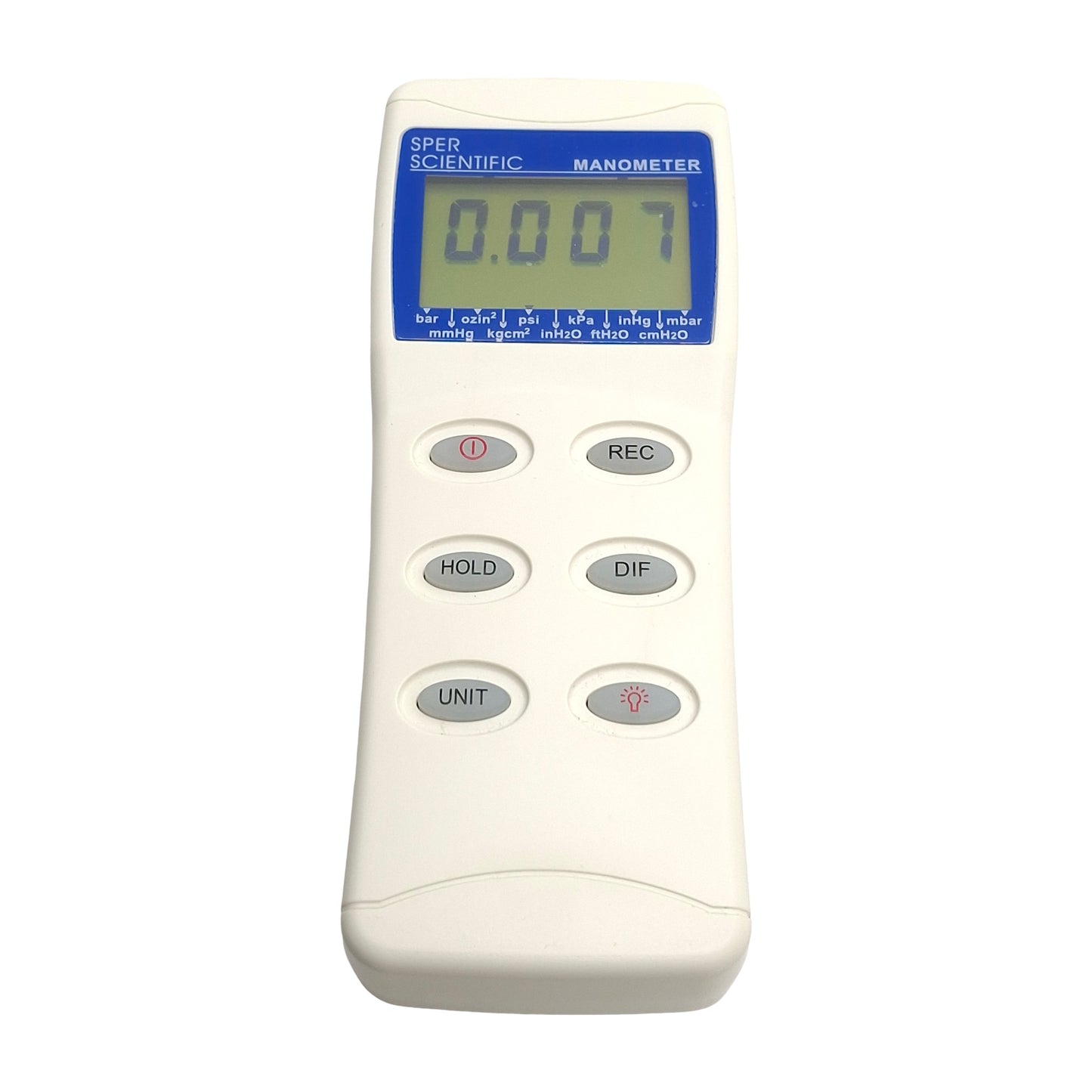 Used Sper Scientific 840080C Datalogging Manometer 5psi Range 0.001 Res., 3% Accuracy
