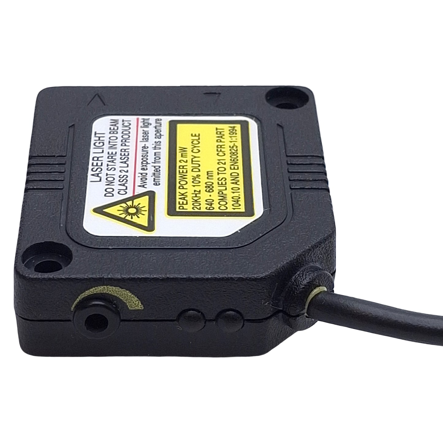 Used Banner PD45VN6C200 Convergent Laser, NPN, 203mm Max Range, 10-30VDC, 5-Wire Lead
