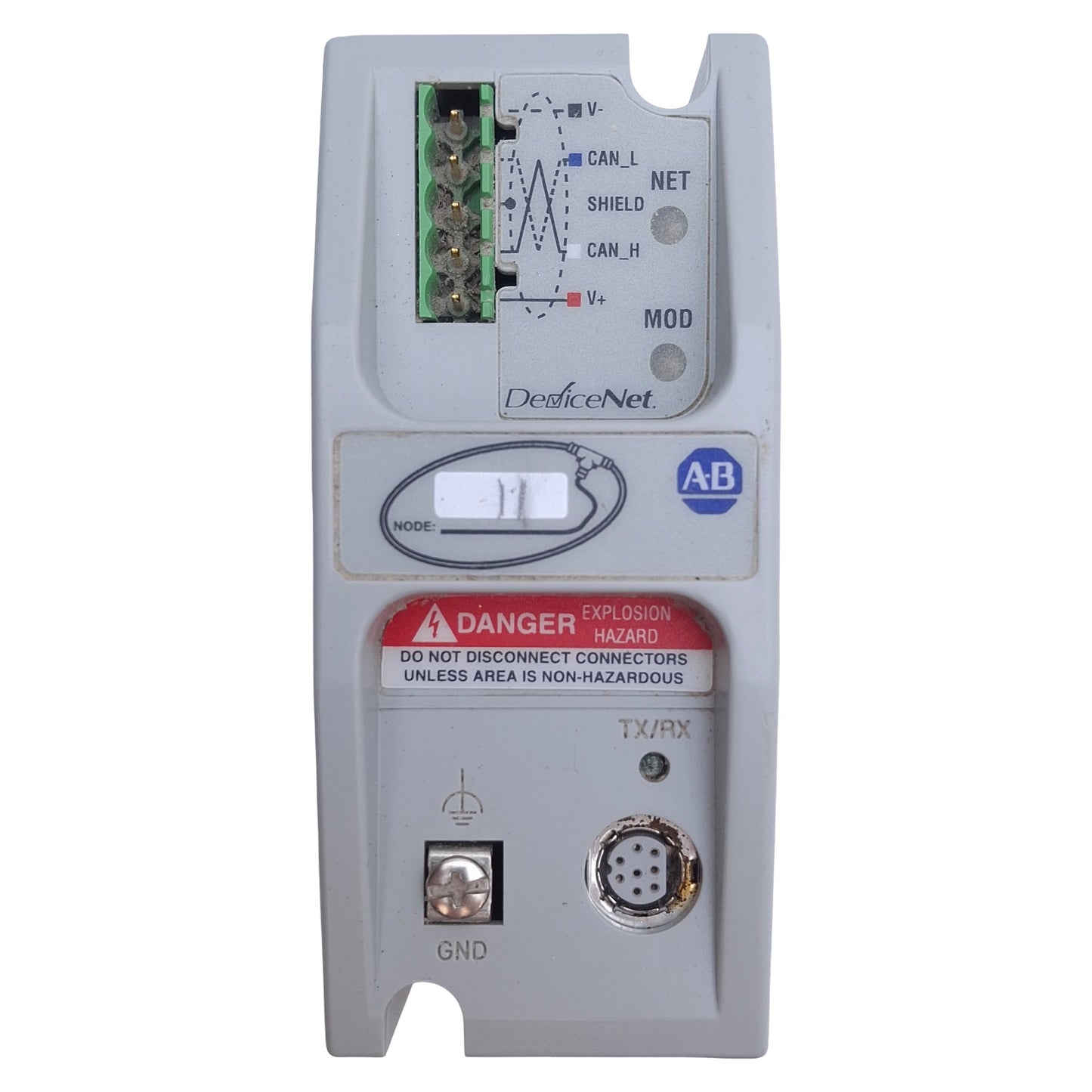 Used Allen Bradley 1761-NET-DNI MicroLogix Interface Module DeviceNet to RS-232