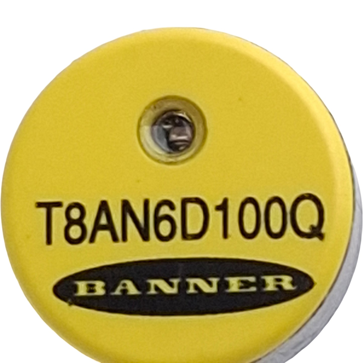 Used Banner T8AN6D100Q Photoelectronic Sensor, NPN, 100mm Range, 10-30VDC, 3-Pin M8