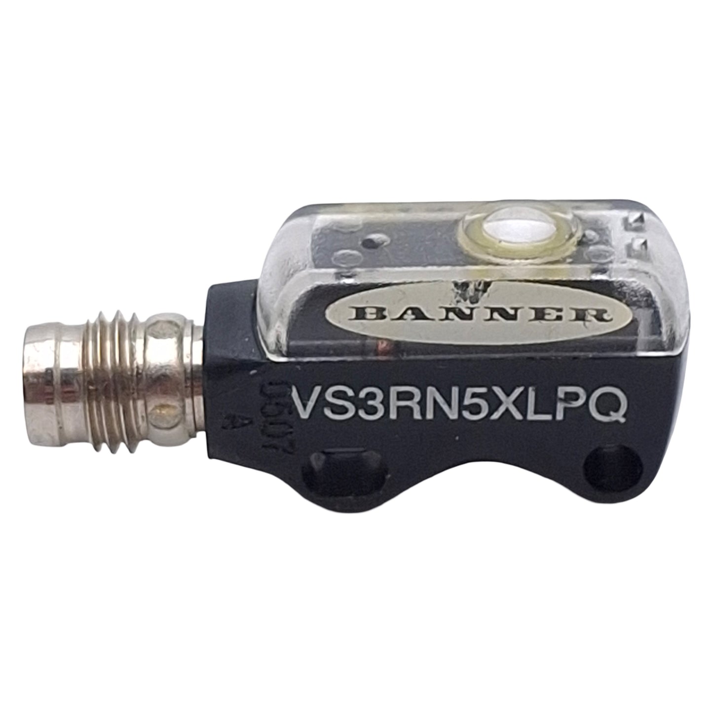 Used Banner VS3RN5XLPQ Photoelectric Sensor, NPN, 250mm Range, 10-30VDC, 3-Pin M8