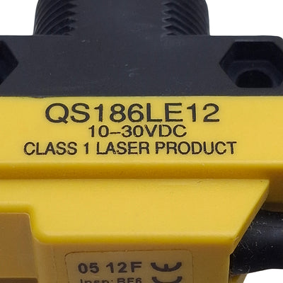 Used Banner QS186LE12 Photoelectric Sensor, 15m Range, 10-30VDC, 3-Wire Lead, 0.4m