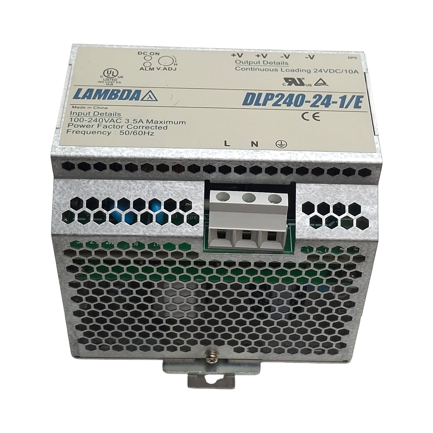 Used Lambda DLP240-24-1/E AC-DC Power Supply, 85-264VAC Input, 24VDC 10A Output