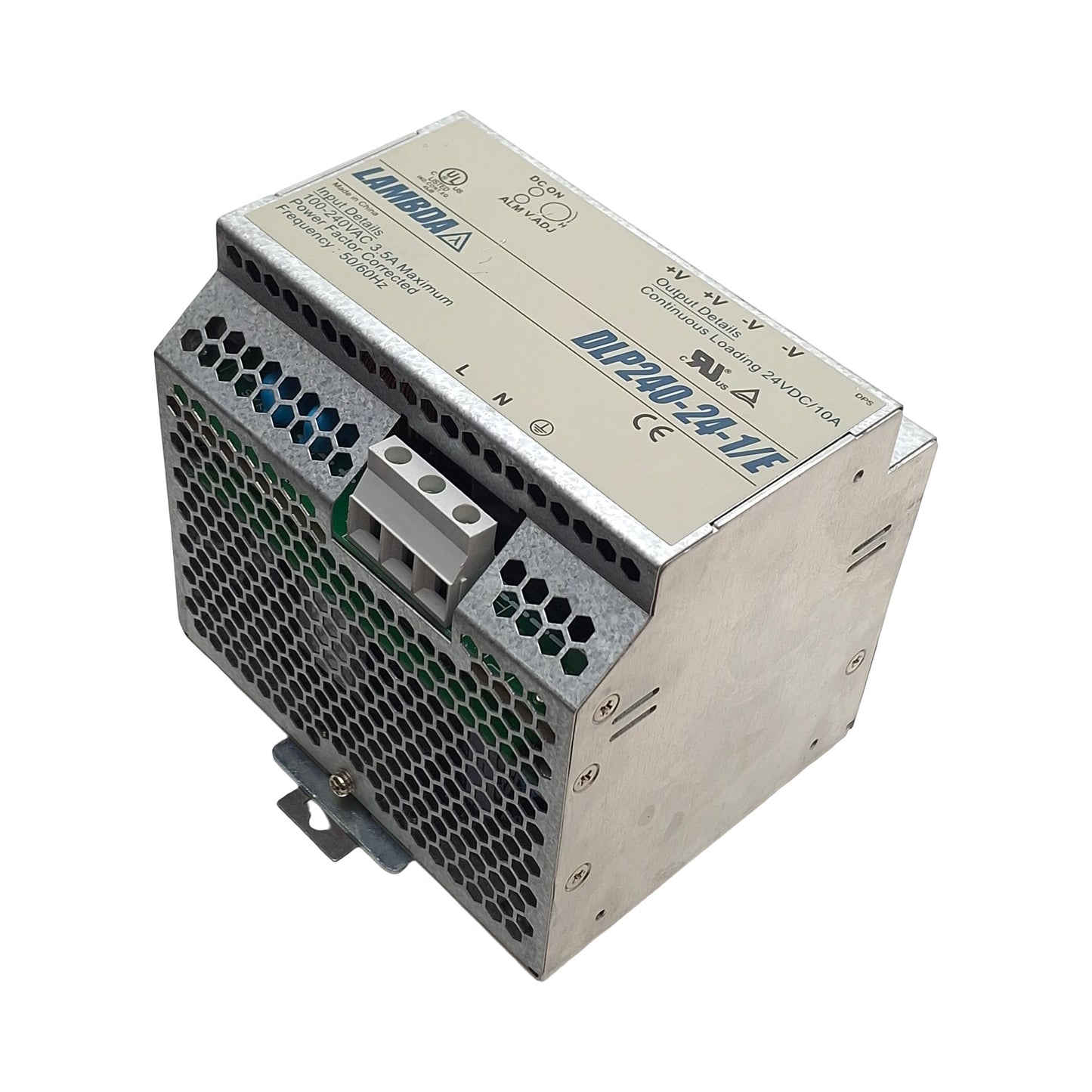 Used Lambda DLP240-24-1/E AC-DC Power Supply, 85-264VAC Input, 24VDC 10A Output