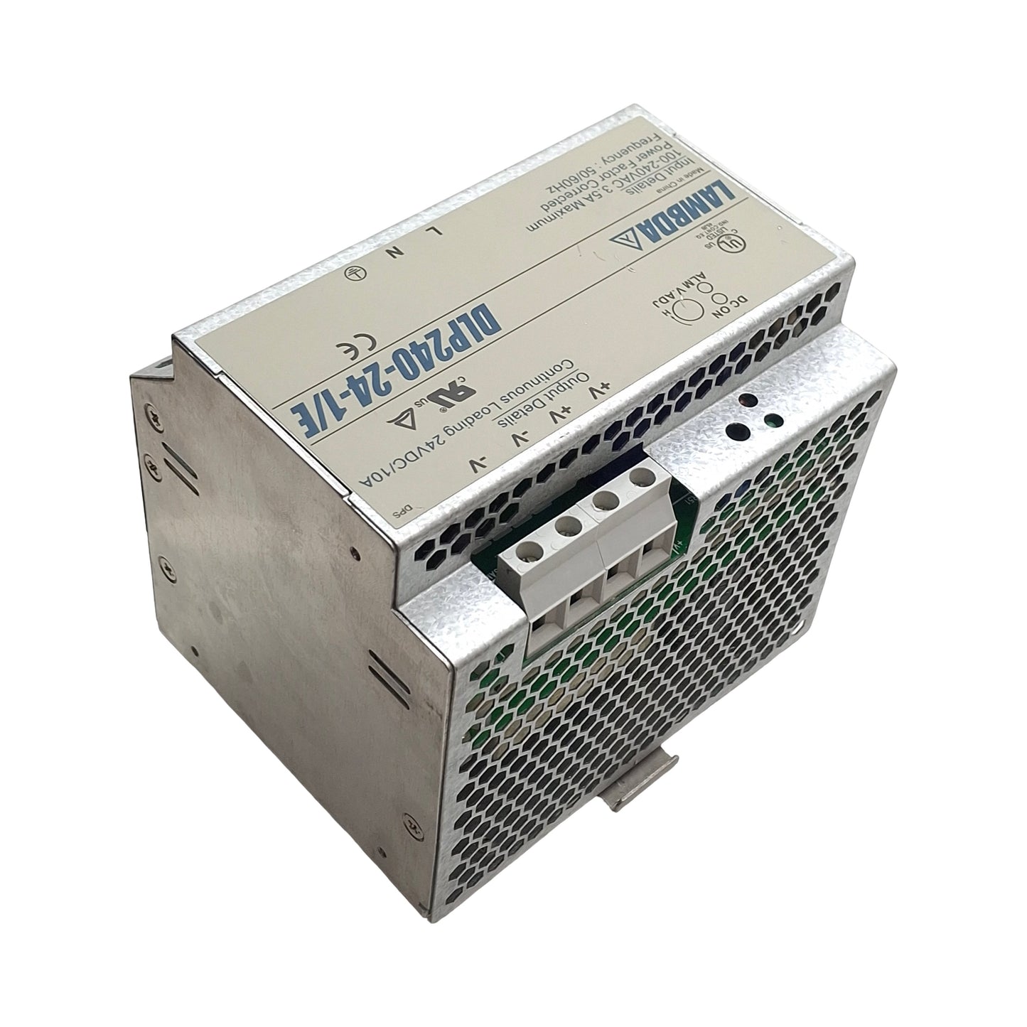 Used Lambda DLP240-24-1/E AC-DC Power Supply, 85-264VAC Input, 24VDC 10A Output