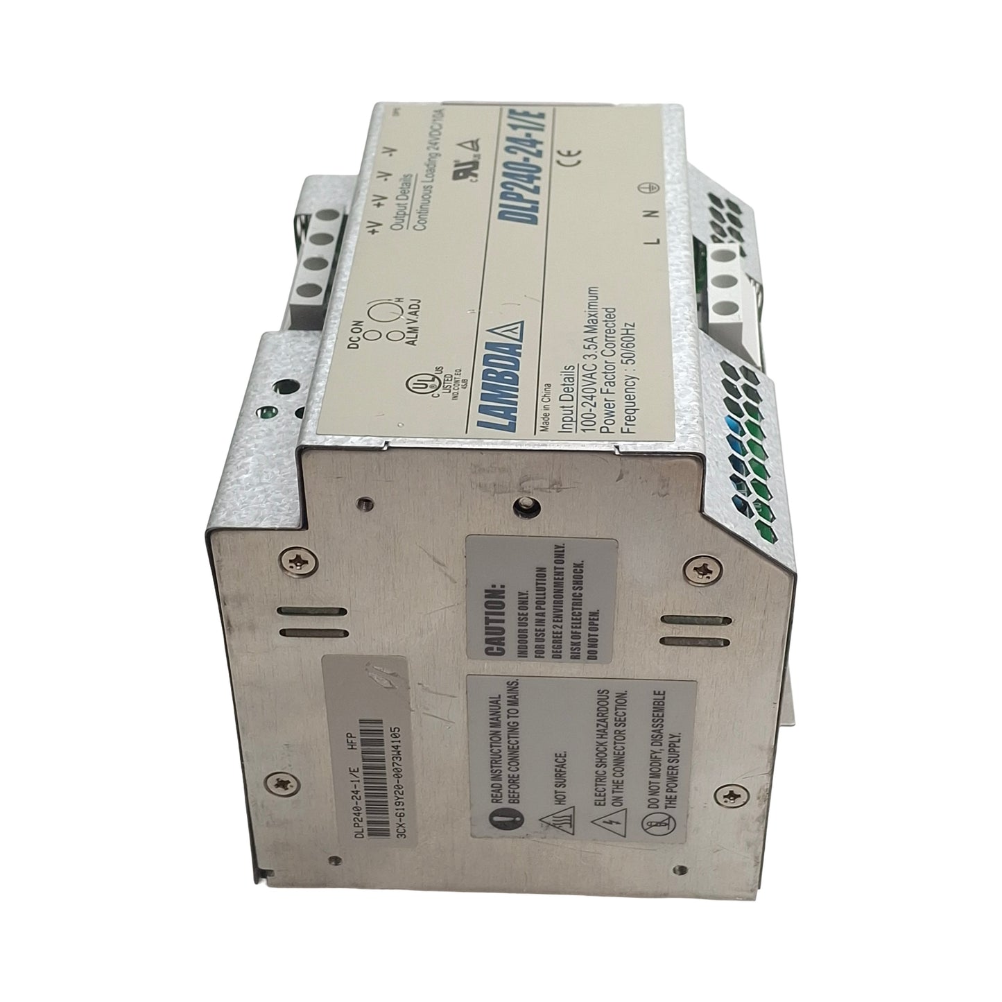 Used Lambda DLP240-24-1/E AC-DC Power Supply, 85-264VAC Input, 24VDC 10A Output