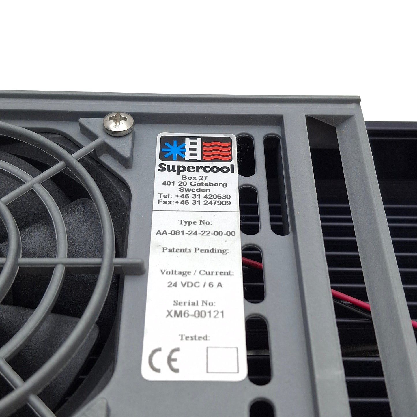 Used SuperCool AA-081-24-22-00-00 Power Cool Air To Air Cooler, 150mm x 320mm, 24VDC