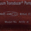 Used Air-Vac AV191H Vacuum Pump, 1/8in NPT 1/4in NPSM, 28.2"Hg, 4.3scfm, 82dBA, 75psi