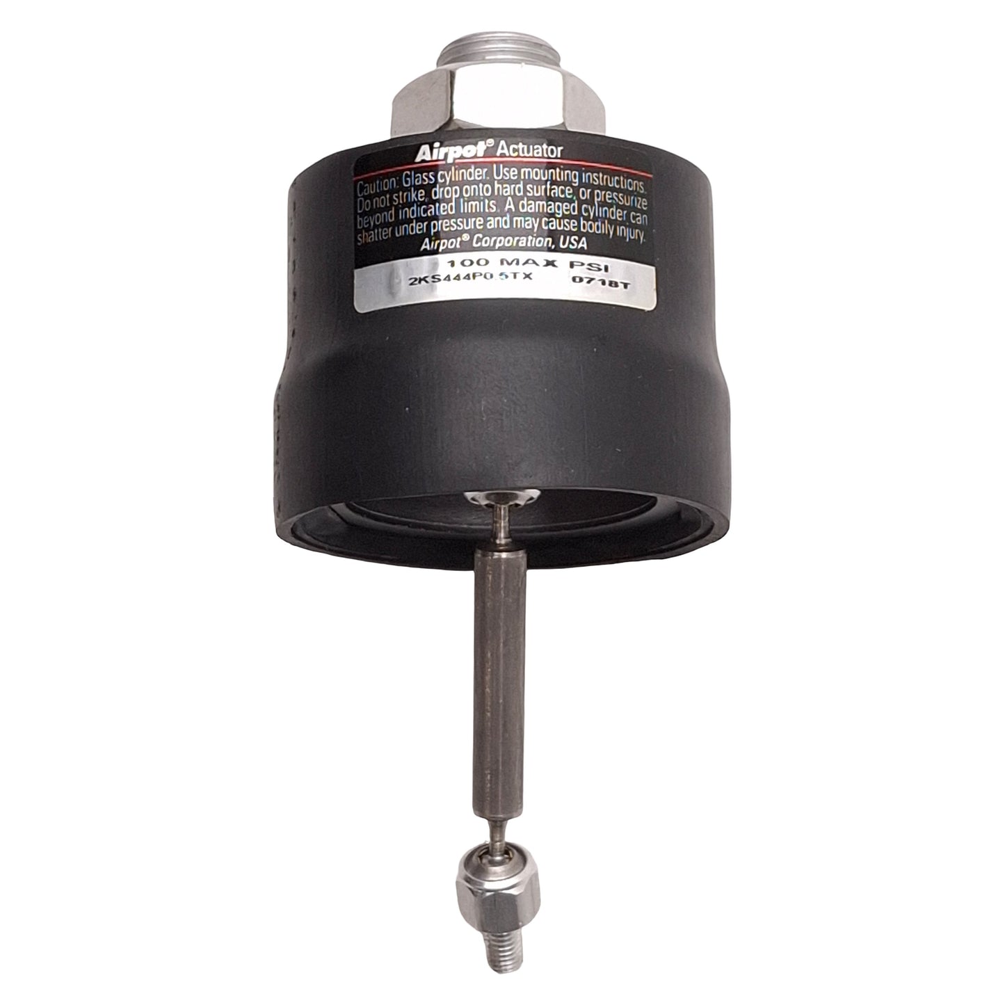 Used Airpot 2KS444P0.5TX Air Dashpot Actuator, ø1.750in Bore, 0.5in Stroke, 2.405in²