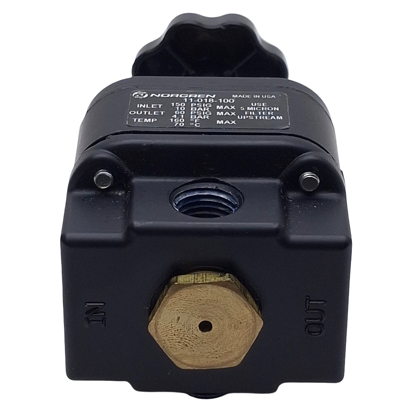 Used Norgren 11-018-100 Precision Pressure Regulator, 1/4in PTF, 150psi In, 60psi Set