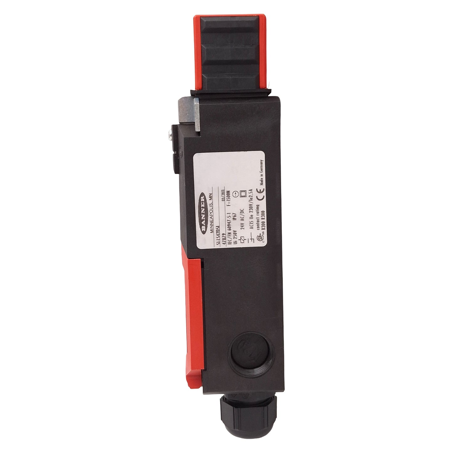 Used Banner SI-LS42DSI Safety Interlock Switch 2NC+1NO, 1500N, 24VAC/DC Coil *No Key*