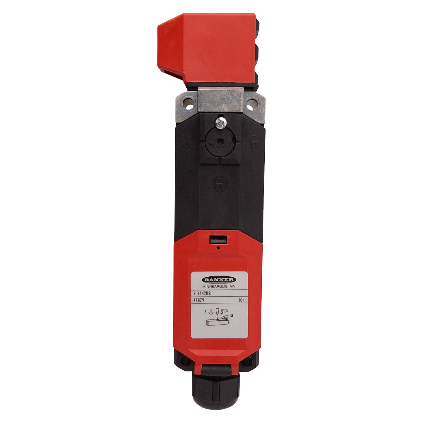 Used Banner SI-LS42DSI Safety Interlock Switch 2NC+1NO, 1500N, 24VAC/DC Coil *No Key*