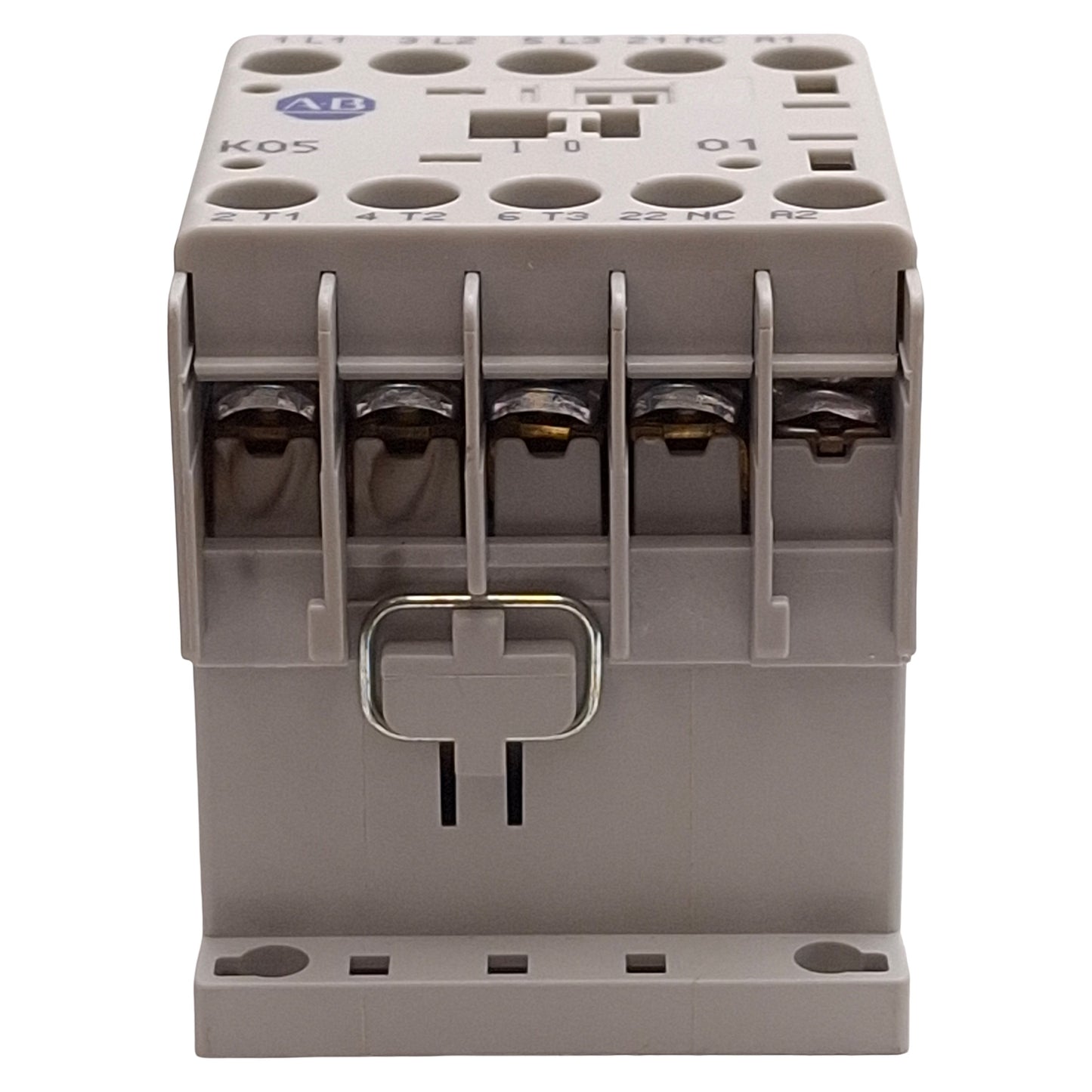 Used Allen Bradley 100-K05ZJ01 Contactor, 3NO+1NC, 5A, 3HP @ 3Ø 575VAC, 24VDC Coil