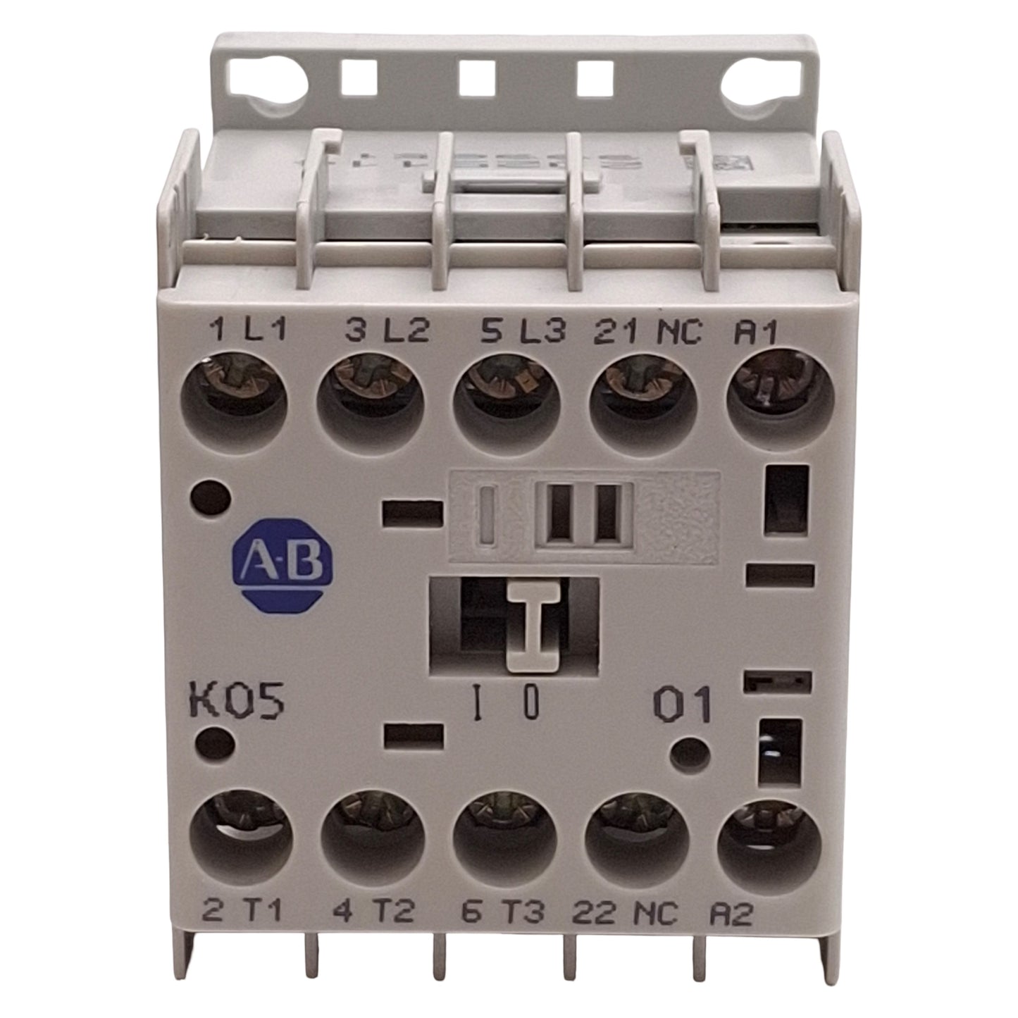 Used Allen Bradley 100-K05ZJ01 Contactor, 3NO+1NC, 5A, 3HP @ 3Ø 575VAC, 24VDC Coil